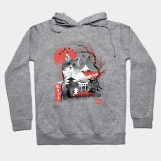 Japanese Fox Watercolor Hoodie